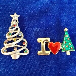CHRISTMAS TREE BROOCHES